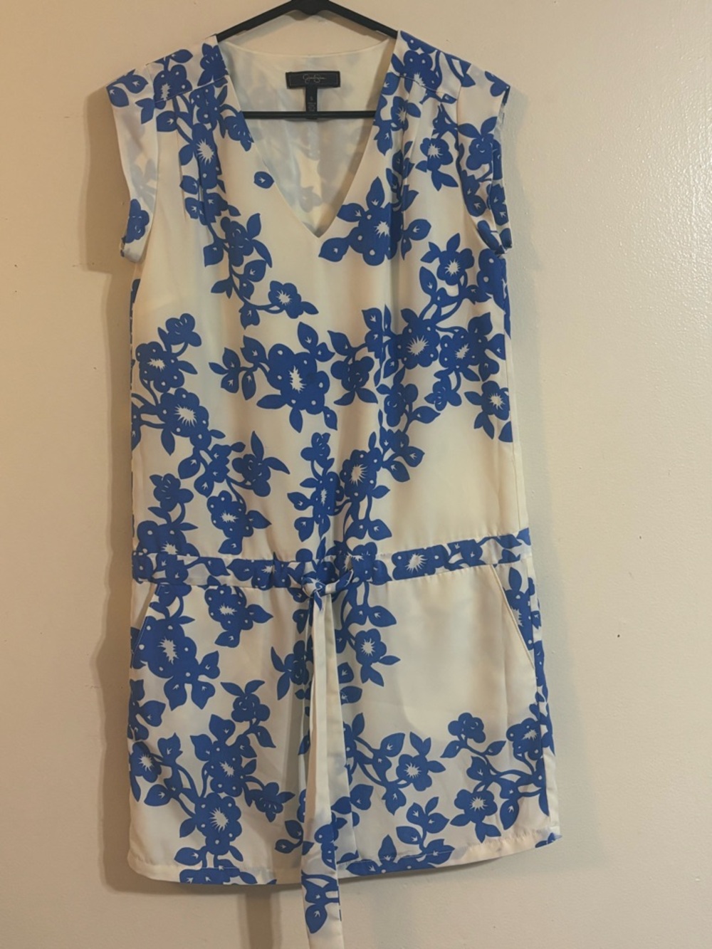 Jessica Simpson Blue and White Floral Mini Dress